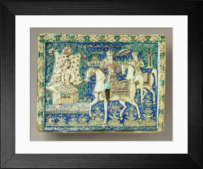 Framed Print : Tile, 19th century. Creator: Unknown Framed Print : Tile, 19th century. Creator: Unknown