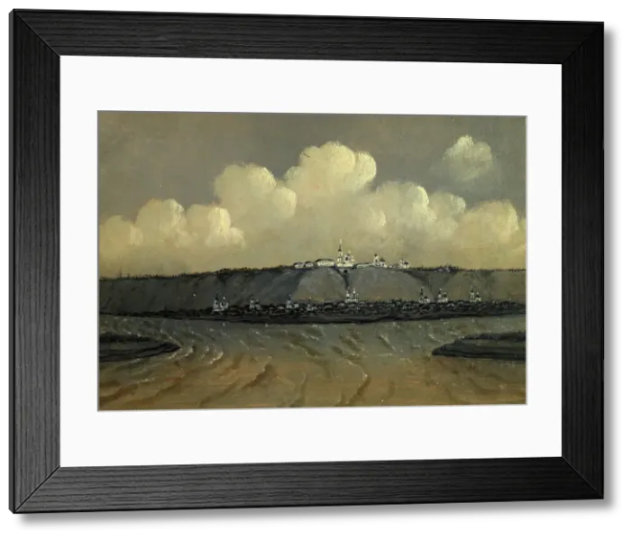 Framed Print : View of the City of Tobol'sk, the Right Bank of the Irtysh River From the Mouth of... 1880-1889. Creator: Pavel Mikhailovich Kosharov Framed Print : View of the City of Tobol'sk, the Right Bank of the Irtysh River From the Mouth of... 1880-1889. Creator: Pavel Mikhailovich Kosharov