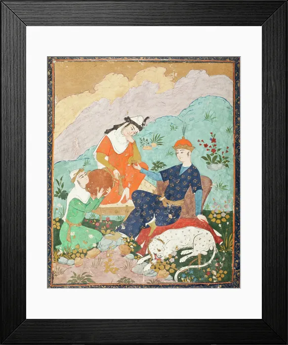 Framed Print : Prince Picnicking with Female Attendants, 18th century or later. Creator: Unknown Framed Print : Prince Picnicking with Female Attendants, 18th century or later. Creator: Unknown