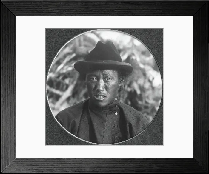 Framed Print : Portrait of a Korean forest sawyer, 1909. Creator: Vladimir Ivanovich Fedorov Framed Print : Portrait of a Korean forest sawyer, 1909. Creator: Vladimir Ivanovich Fedorov