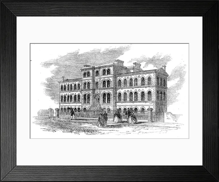 Framed Print : The new cancer hospital at Brompton, 1862. Creator: Unknown Framed Print : The new cancer hospital at Brompton, 1862. Creator: Unknown