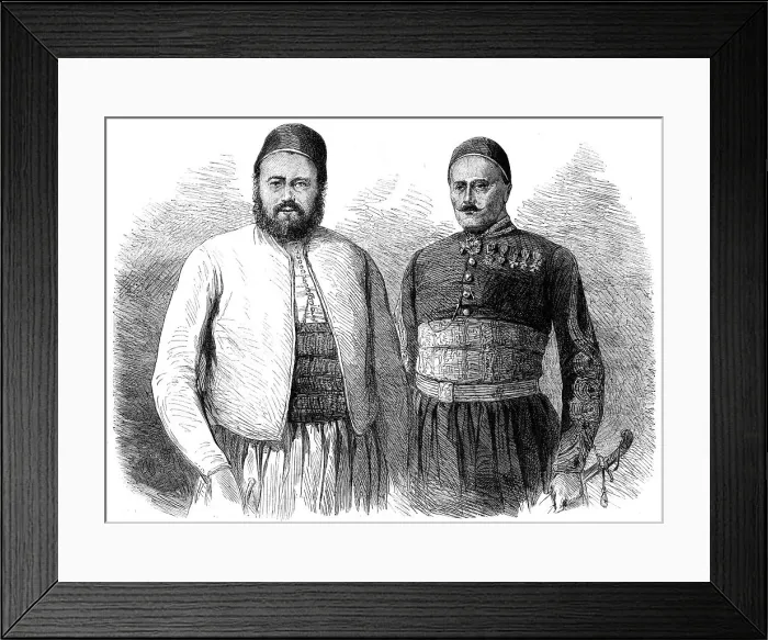 Framed Print : His Highness Said Pacha, the Viceroy of Egypt, [and] Koenig Bey, Private Secretary to Said... 1862. Creator: Unknown