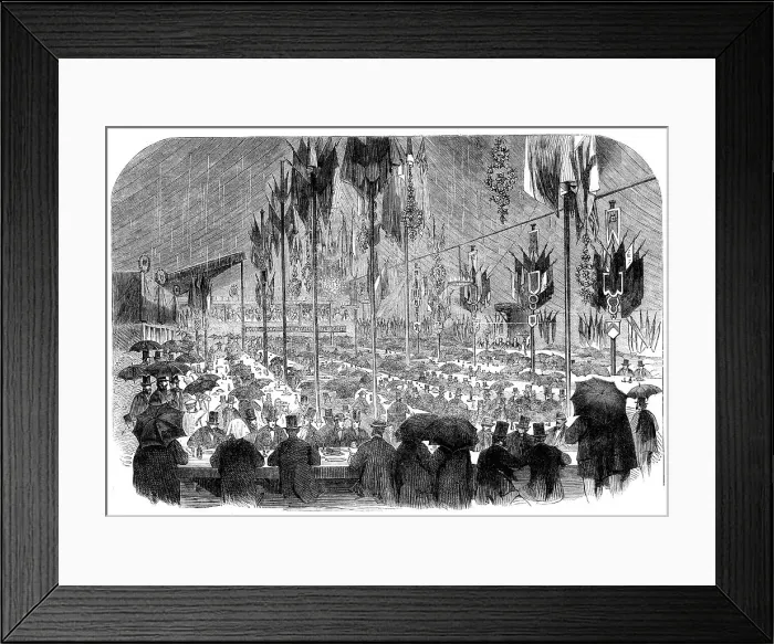 Framed Print : The Preston Guild Festival: the Royal North Lancashire Agricultural Society's dinner, 1862. Creator: Unknown Framed Print : The Preston Guild Festival: the Royal North Lancashire Agricultural Society's dinner, 1862. Creator: Unknown