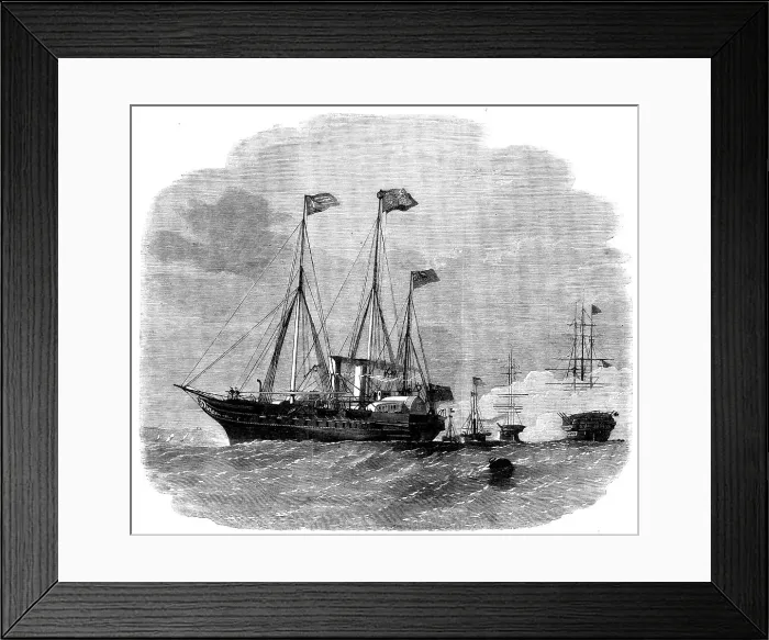 Framed Print : Departure of Their Royal Highnesses from Osborne in the Victoria and Albert, 1862. Creator: Unknown Framed Print : Departure of Their Royal Highnesses from Osborne in the Victoria and Albert, 1862. Creator: Unknown
