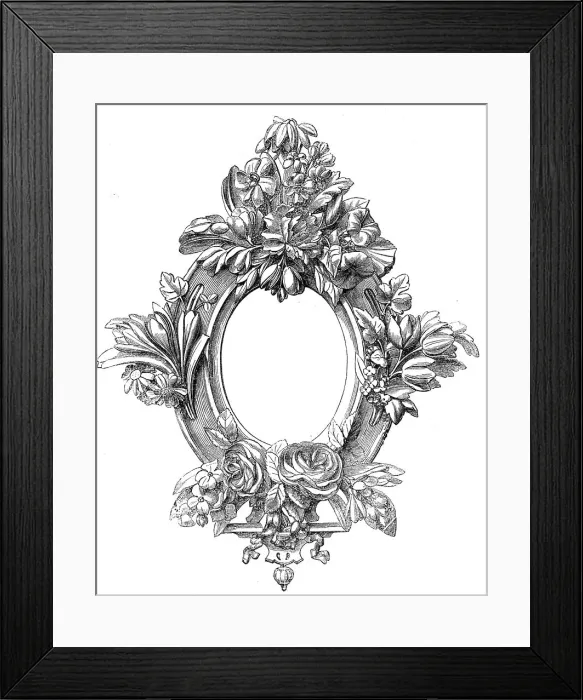 Framed Print : The International Exhibition: carved frame, by W. H. Baylis, 1862. Creator: Unknown Framed Print : The International Exhibition: carved frame, by W. H. Baylis, 1862. Creator: Unknown
