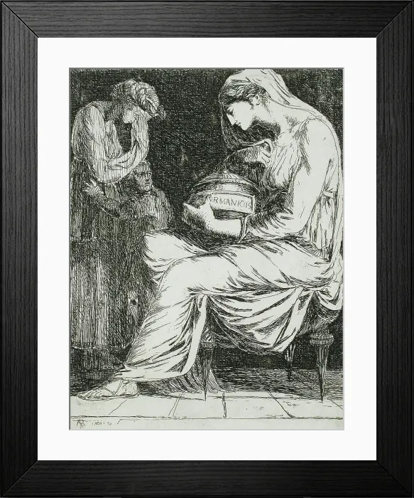 Framed Print : Aggripina with the Ashes of Germanicus, c1775. Creator: Alexander Runciman Framed Print : Aggripina with the Ashes of Germanicus, c1775. Creator: Alexander Runciman