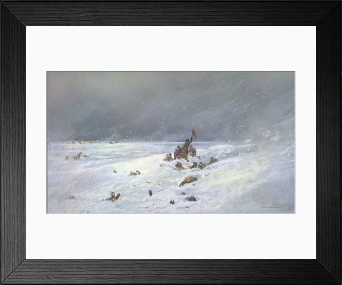 Framed Print : Troops Buried by a Snowstorm, 19th century. Creator: Nikolay Nikolaevich Karazin Framed Print : Troops Buried by a Snowstorm, 19th century. Creator: Nikolay Nikolaevich Karazin