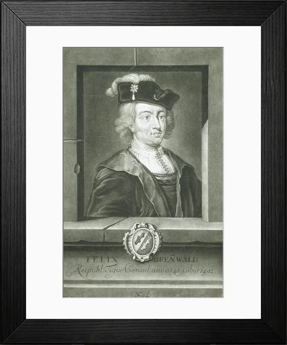 Framed Print : Felix Brenwald, c1756. Creator: Sebastian Walch Framed Print : Felix Brenwald, c1756. Creator: Sebastian Walch