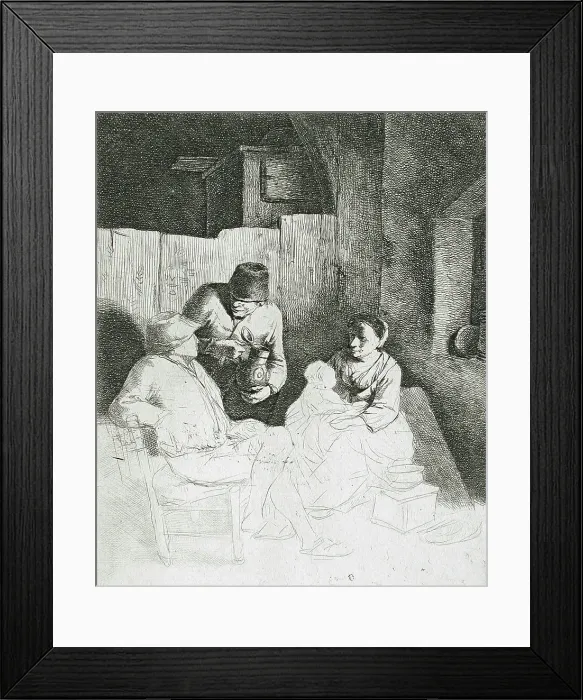 Framed Print : The Mother Seated in an Inn, 17th century. Creator: Cornelis Bega Framed Print : The Mother Seated in an Inn, 17th century. Creator: Cornelis Bega