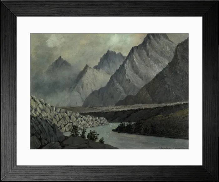 Framed Print : View of the Katun River Valley, 1850-1899. Creator: Pavel Mikhailovich Kosharov Framed Print : View of the Katun River Valley, 1850-1899. Creator: Pavel Mikhailovich Kosharov