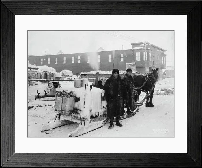 Framed Print : Water wagon, between c1900 and c1930. Creator: Unknown Framed Print : Water wagon, between c1900 and c1930. Creator: Unknown