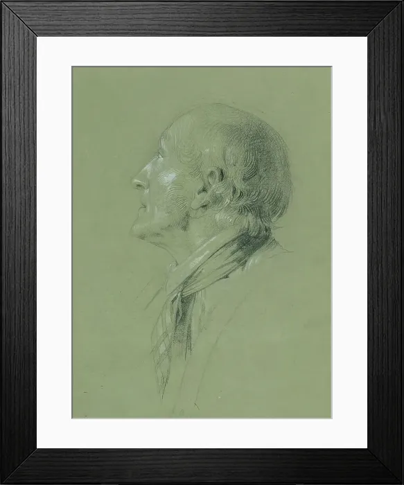 Framed Print : Portrait study for the “Homecoming of the Landwehrmann” (1817), before 1817. Creator: Johann Peter Krafft