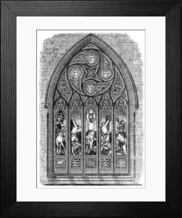 Framed Print : The International Exhibition: stained-glass window by Messrs. J. Ballantine and Son... 1862. Creator: Unknown Framed Print : The International Exhibition: stained-glass window by Messrs. J. Ballantine and Son... 1862. Creator: Unknown