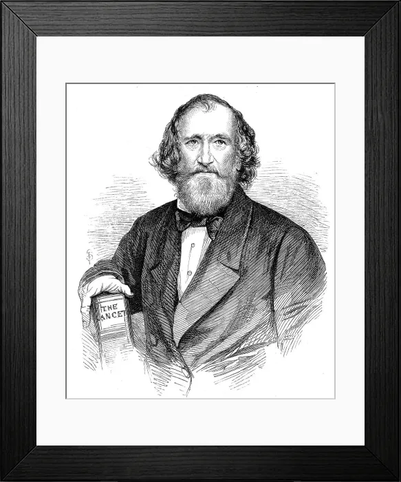 Framed Print : The late Mr. Wakley, M.R.C.S. 1862. Creator: Unknown