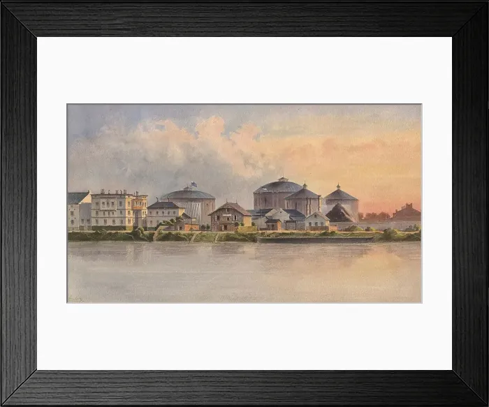 Framed Print : The Erdberger Lände in Vienna, 1884. Creator: Lambotte Framed Print : The Erdberger Lände in Vienna, 1884. Creator: Lambotte