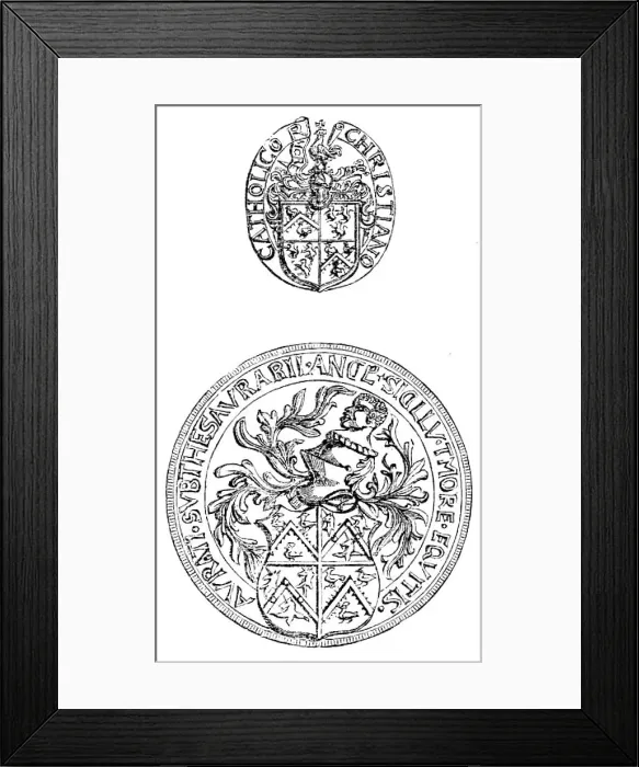 Framed Print : Sir Thomas More's seals, 1862. Creator: Unknown Framed Print : Sir Thomas More's seals, 1862. Creator: Unknown