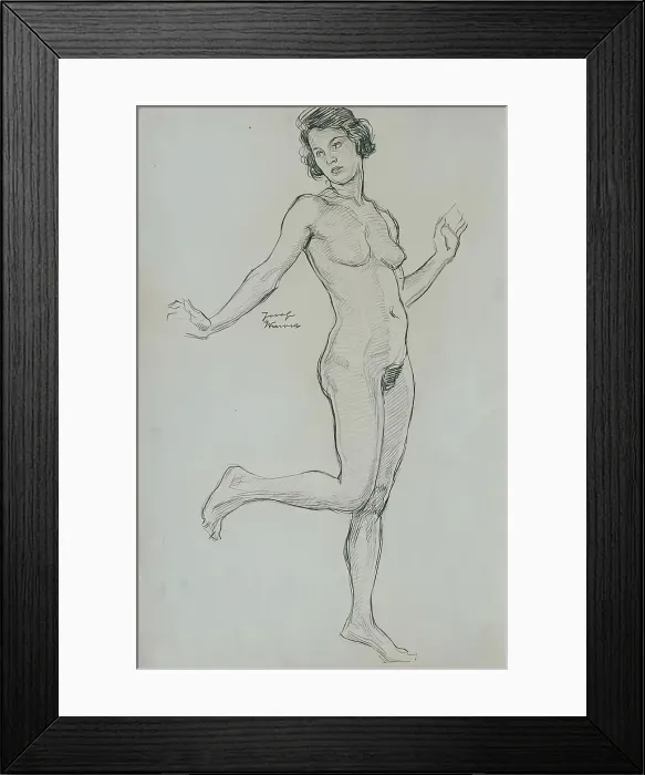 Framed Print : Nude study, 1925. Creator: Josef Wawra Framed Print : Nude study, 1925. Creator: Josef Wawra