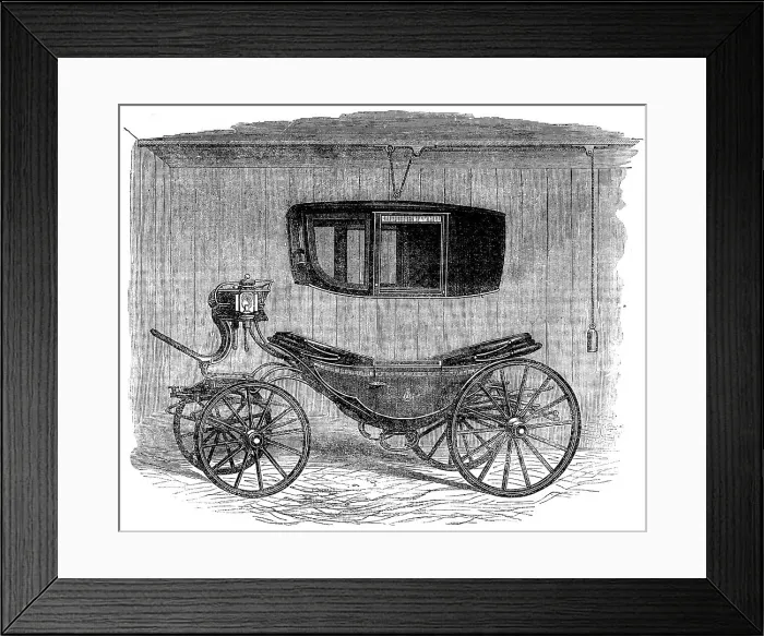 Framed Print : The International Exhibition: sociable, with interchangeable heads, by Rock and Son... 1862. Creator: Unknown Framed Print : The International Exhibition: sociable, with interchangeable heads, by Rock and Son... 1862. Creator: Unknown