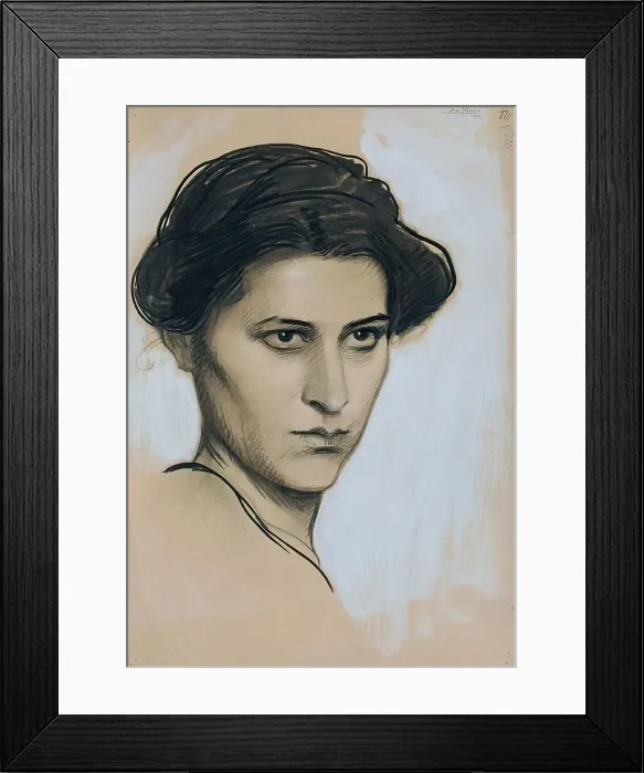 Framed Print : Young woman en face, 1914. Creator: Josef Wawra Framed Print : Young woman en face, 1914. Creator: Josef Wawra