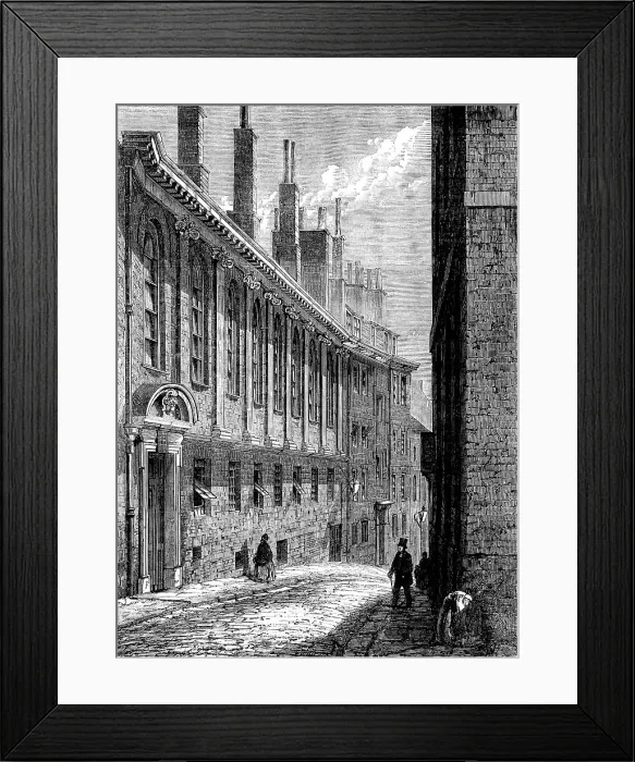 Framed Print : Merchant Taylors School, Suffolk-lane, Cannon-street, City, 1862. Creator: Unknown Framed Print : Merchant Taylors School, Suffolk-lane, Cannon-street, City, 1862. Creator: Unknown
