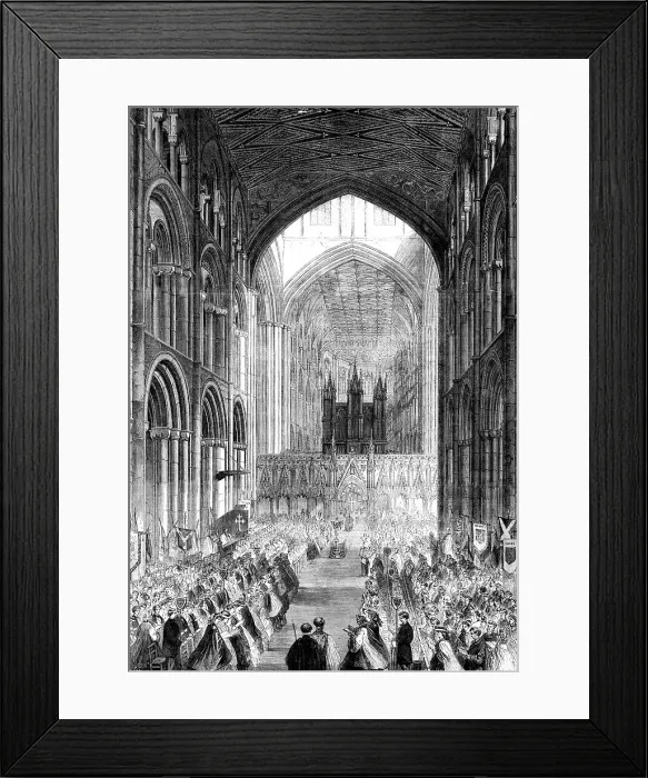 Framed Print : The Choral Festival in Peterborough Cathedral, 1862. Creator: Mason Jackson Framed Print : The Choral Festival in Peterborough Cathedral, 1862. Creator: Mason Jackson