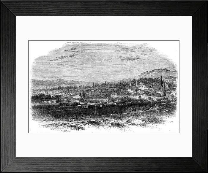 Framed Print : View of Smyrna from the west - Turkish Quarter, 1862. Creator: Unknown Framed Print : View of Smyrna from the west - Turkish Quarter, 1862. Creator: Unknown