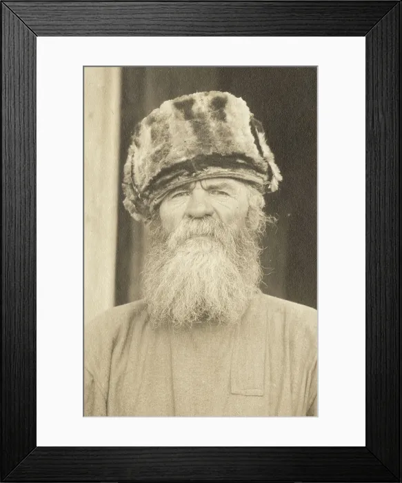 Framed Print : A type of elderly peasant (Old Believers) from the village of Bardagon, 1909. Creator: Vladimir Ivanovich Fedorov Framed Print : A type of elderly peasant (Old Believers) from the village of Bardagon, 1909. Creator: Vladimir Ivanovich Fedorov