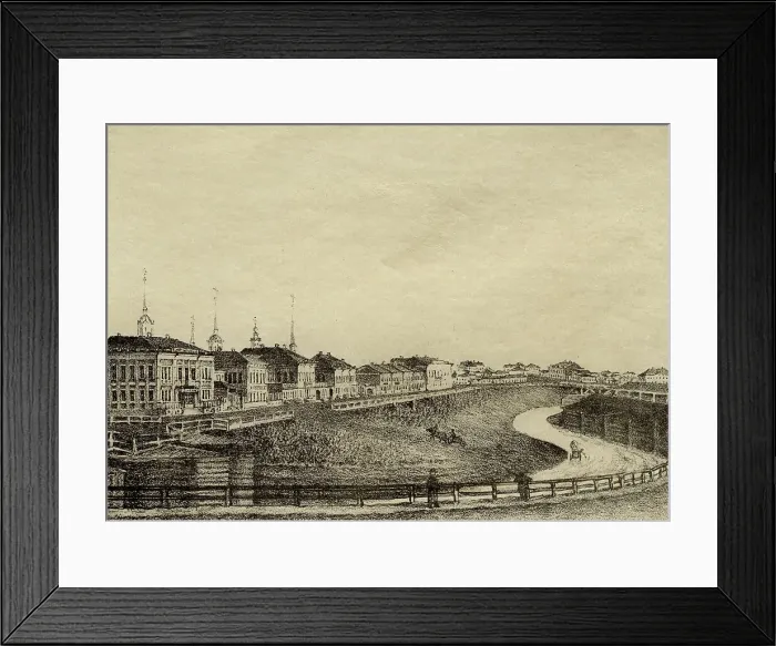 Framed Print : Bank of the Ushayka River, 1886. Creator: Pavel Mikhailovich Kosharov Framed Print : Bank of the Ushayka River, 1886. Creator: Pavel Mikhailovich Kosharov