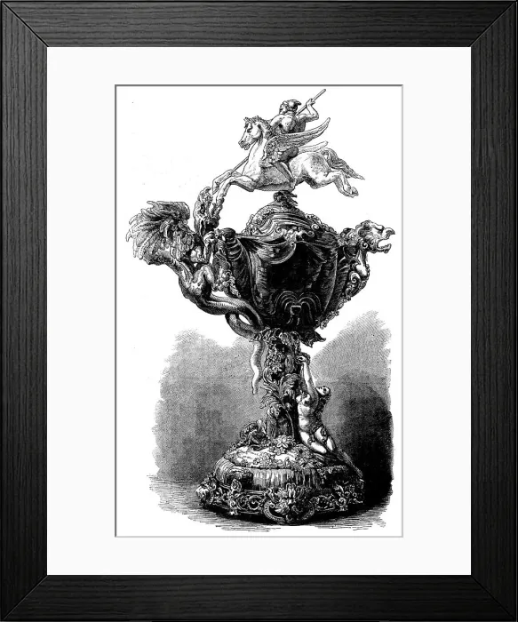 Framed Print : The International Exhibition - enamelled cup, by Harry Emanuel, 1862. Creator: Unknown Framed Print : The International Exhibition - enamelled cup, by Harry Emanuel, 1862. Creator: Unknown