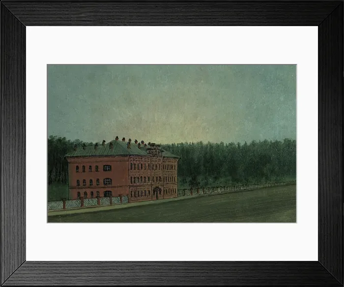 Framed Print : View of the Student Hostel on the Right Corner of the University Grove, Tomsk, 1887. Creator: Pavel Mikhailovich Kosharov Framed Print : View of the Student Hostel on the Right Corner of the University Grove, Tomsk, 1887. Creator: Pavel Mikhailovich Kosharov