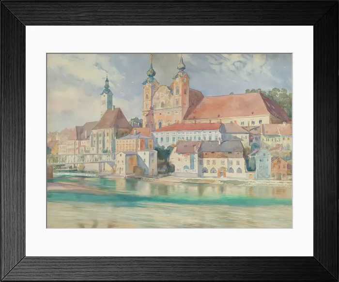 Framed Print : Michael Church in Steyr, 1917. Creator: Richard Harlfinger Framed Print : Michael Church in Steyr, 1917. Creator: Richard Harlfinger