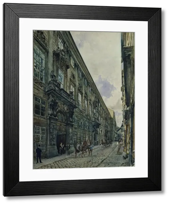Framed Print : The Winter Palace of Prince Eugene of Savoy on Himmelpfortgasse in Vienna, 1882. Creator: Rudolf von Alt Framed Print : The Winter Palace of Prince Eugene of Savoy on Himmelpfortgasse in Vienna, 1882. Creator: Rudolf von Alt