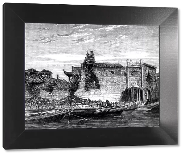 The Capture of Ningpo: breaches in the city wall, 1862. Creator: Unknown