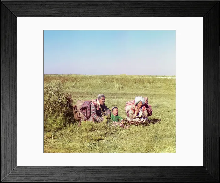 Framed Print : Nomadic Kirghiz, Golodnaia Steppe, between 1905 and 1915. Creator: Sergey Mikhaylovich Prokudin-Gorsky Framed Print : Nomadic Kirghiz, Golodnaia Steppe, between 1905 and 1915. Creator: Sergey Mikhaylovich Prokudin-Gorsky