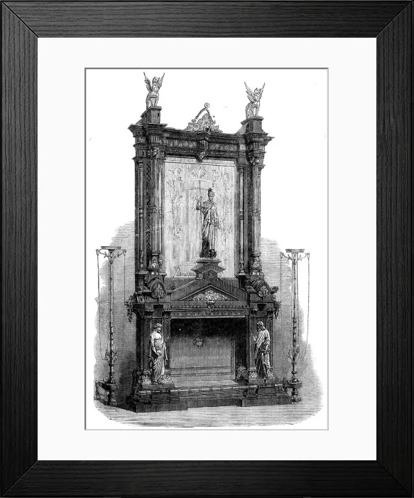 Framed Print : The International Exhibition - chimneypiece in the Nave... 1862. Creator: Unknown Framed Print : The International Exhibition - chimneypiece in the Nave... 1862. Creator: Unknown