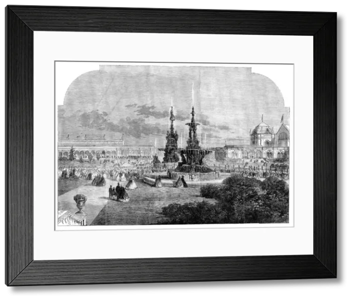 Framed Print : The procession in the Horticultural Society's Gardens, 1862. Creator: Unknown Framed Print : The procession in the Horticultural Society's Gardens, 1862. Creator: Unknown