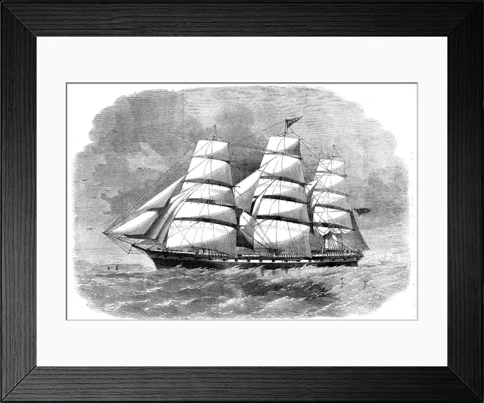 Framed Print : The Australian clipper-ship The Royal Family, 1862. Creator: Unknown Framed Print : The Australian clipper-ship The Royal Family, 1862. Creator: Unknown