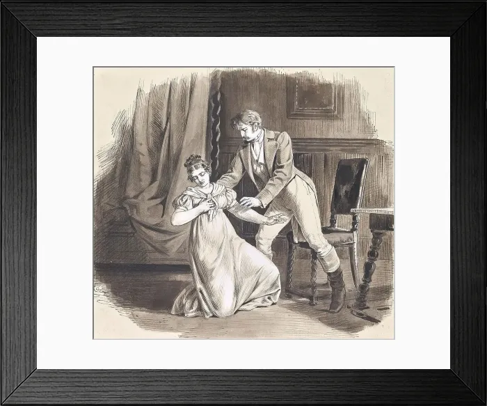Framed Print : The confession, around 1890. Creator: Joseph Eugen Horwarter Framed Print : The confession, around 1890. Creator: Joseph Eugen Horwarter