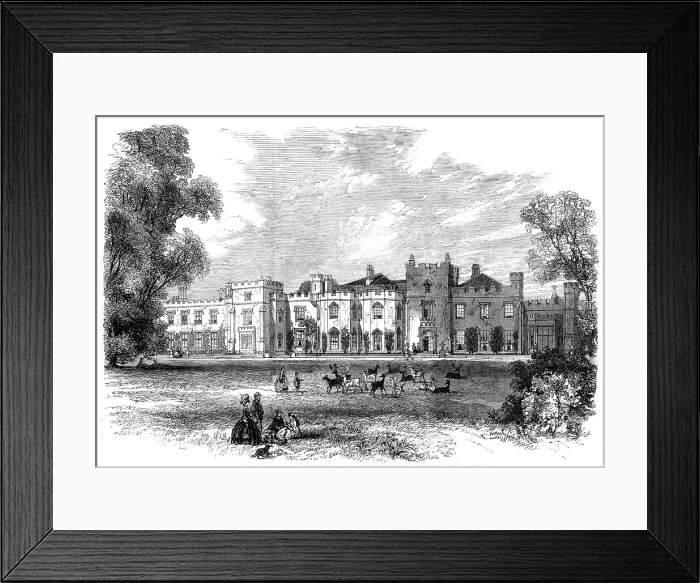 Framed Print : Panshanger House, Hertfordshire, the seat of Earl Cowper, 1862. Creator: Unknown