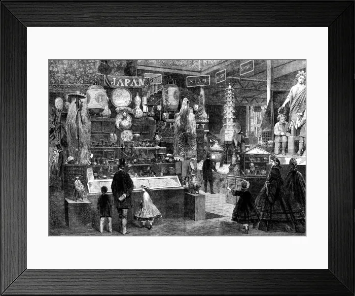 Framed Print : The International Exhibition: the Japanese Court... 1862. Creator: Unknown Framed Print : The International Exhibition: the Japanese Court... 1862. Creator: Unknown