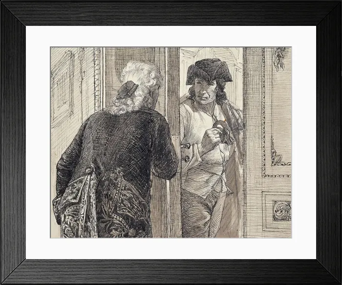 Framed Print : Two men in rococo costumes, around 1890 / 1900. Creator: Joseph Eugen Horwarter Framed Print : Two men in rococo costumes, around 1890 / 1900. Creator: Joseph Eugen Horwarter