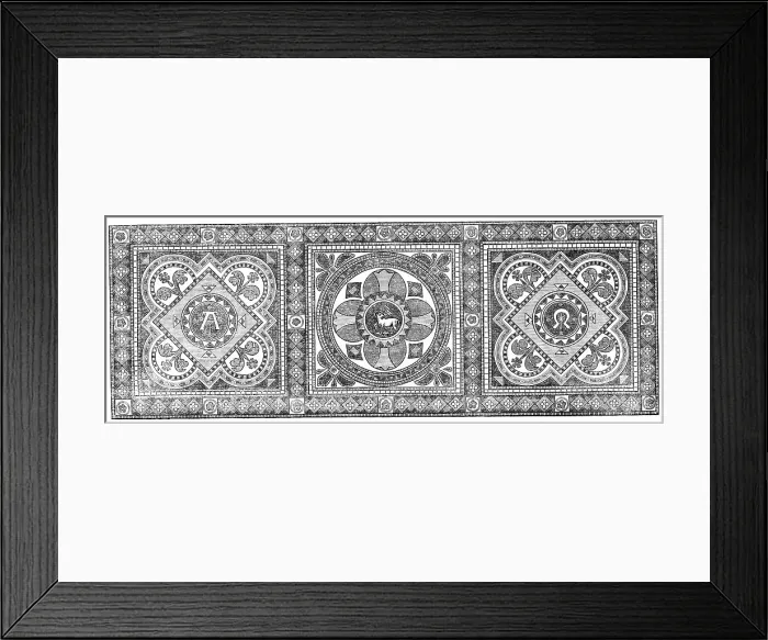 Framed Print : The International Exhibition: mosaic pavement by Minton, 1862. Creator: Unknown