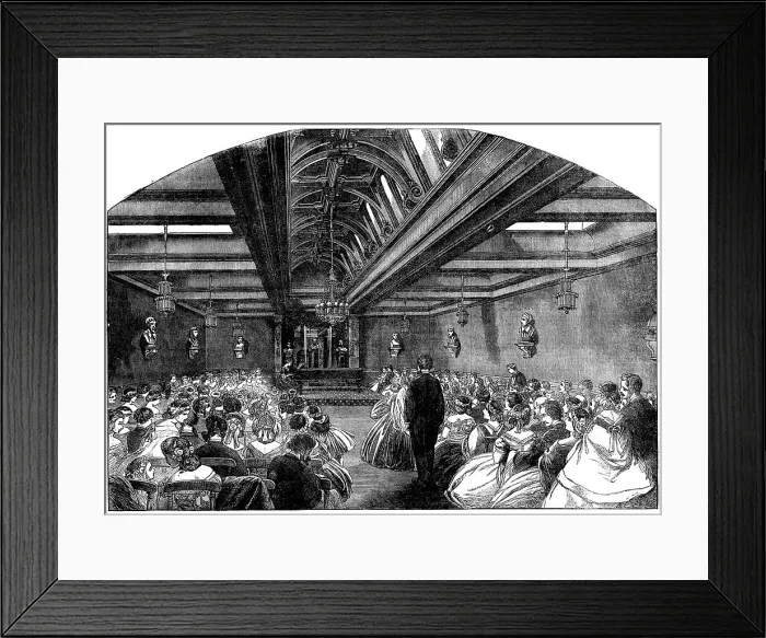 Framed Print : Messers. Collard's Concert-room, Grosvenor-street, 1862. Creator: Unknown Framed Print : Messers. Collard's Concert-room, Grosvenor-street, 1862. Creator: Unknown