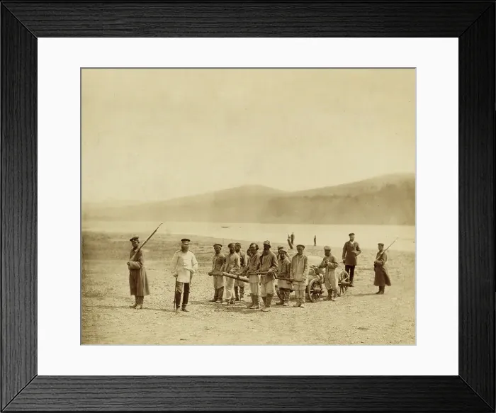 Framed Print : Transporting Cargo from Barges to Prison Storage Facilities, 1891. Creator: Aleksei Kuznetsov Framed Print : Transporting Cargo from Barges to Prison Storage Facilities, 1891. Creator: Aleksei Kuznetsov