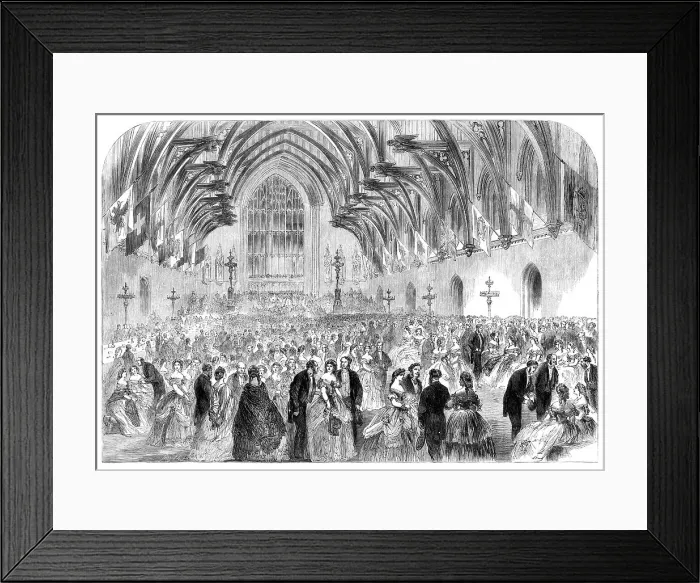 Framed Print : Soiree of the Social Science Association at Westminster Hall, 1862. Creator: Smyth Framed Print : Soiree of the Social Science Association at Westminster Hall, 1862. Creator: Smyth