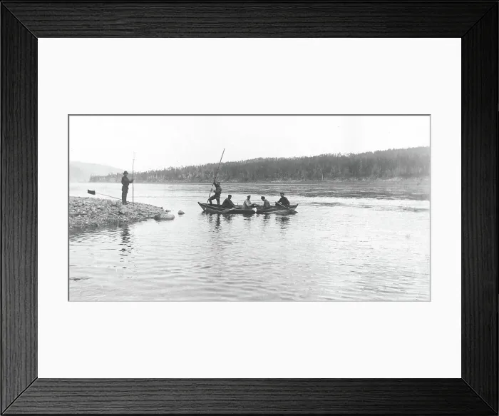 Framed Print : The moment of taking measurements of the river depth from a boat, 1909. Creator: Vladimir Ivanovich Fedorov Framed Print : The moment of taking measurements of the river depth from a boat, 1909. Creator: Vladimir Ivanovich Fedorov