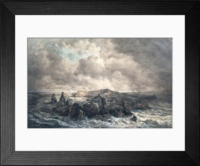 Framed Print : The island of St. Paul in the Indian Ocean, undated. (c1850s) Creator: Joseph Selleny Framed Print : The island of St. Paul in the Indian Ocean, undated. (c1850s) Creator: Joseph Selleny