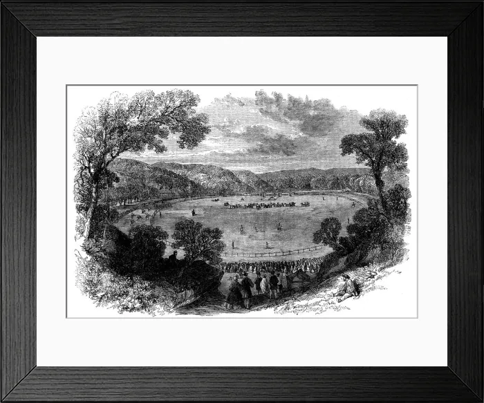 Framed Print : The new racecourse at Fontainebleau, 1862. Creator: Unknown Framed Print : The new racecourse at Fontainebleau, 1862. Creator: Unknown