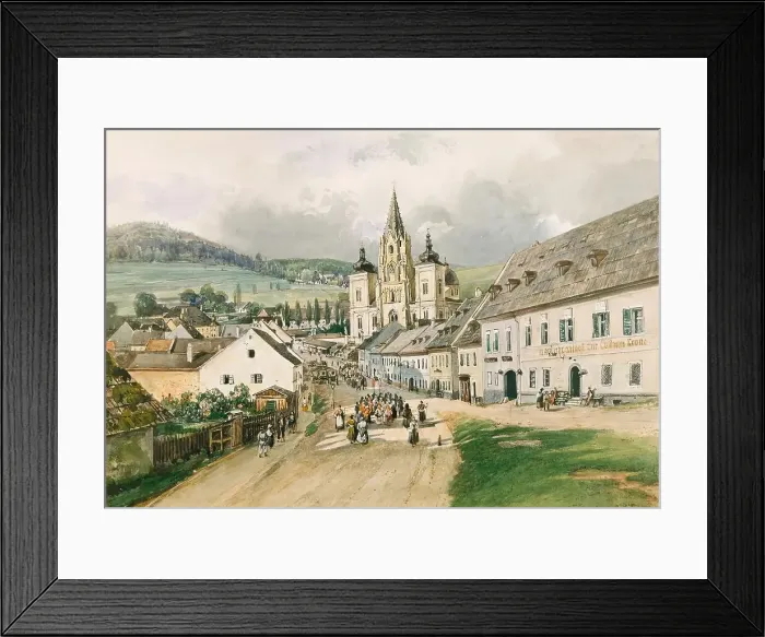 Framed Print : Mariazell, around 1840. Creator: Thomas Ender Framed Print : Mariazell, around 1840. Creator: Thomas Ender