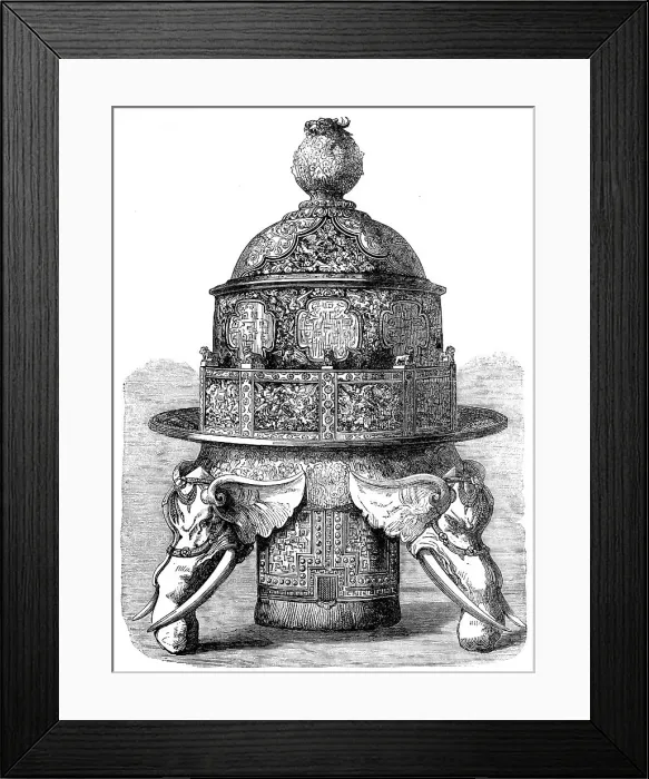 Framed Print : The International Exhibition: Chinese stove, 1862. Creator: Unknown Framed Print : The International Exhibition: Chinese stove, 1862. Creator: Unknown
